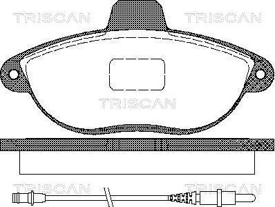 Triscan 8110 10501 - Тормозные колодки, дисковые, комплект unicars.by