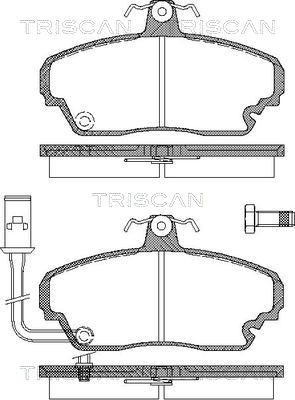 Triscan 8110 10508 - Тормозные колодки, дисковые, комплект unicars.by