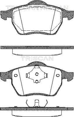 Triscan 8110 10502 - Тормозные колодки, дисковые, комплект unicars.by