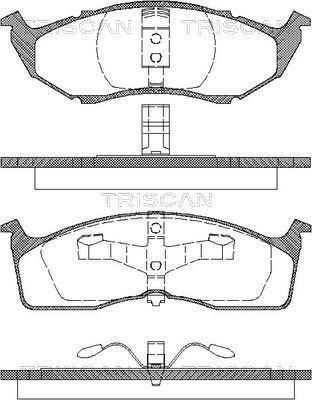 Triscan 8110 10513 - Тормозные колодки, дисковые, комплект unicars.by