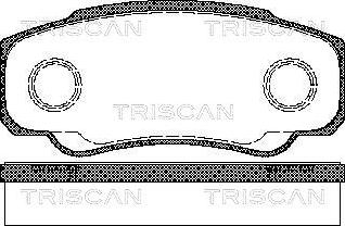 Triscan 8110 10533 - Тормозные колодки, дисковые, комплект unicars.by