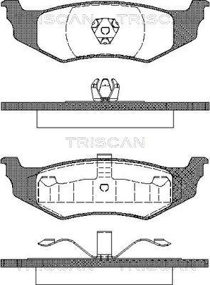 Triscan 8110 10520 - Тормозные колодки, дисковые, комплект unicars.by