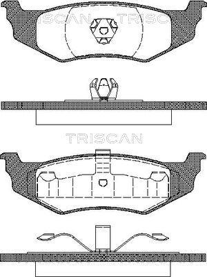 Triscan 8110 10521 - Тормозные колодки, дисковые, комплект unicars.by