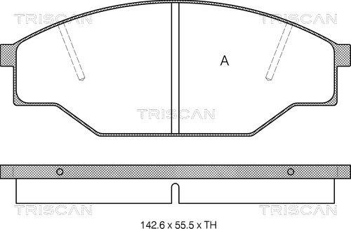 Triscan 8110 10005 - Тормозные колодки, дисковые, комплект unicars.by