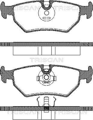 Triscan 8110 10012 - Тормозные колодки, дисковые, комплект unicars.by