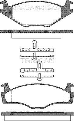 Triscan 8110 10104 - Тормозные колодки, дисковые, комплект unicars.by