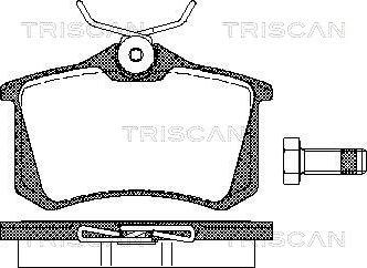 Triscan 8110 10864 - Тормозные колодки, дисковые, комплект unicars.by