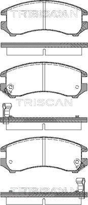 Triscan 8110 10887 - Тормозные колодки, дисковые, комплект unicars.by