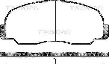 Triscan 8110 10834 - Тормозные колодки, дисковые, комплект unicars.by