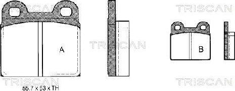 Triscan 8110 10202 - Тормозные колодки, дисковые, комплект unicars.by