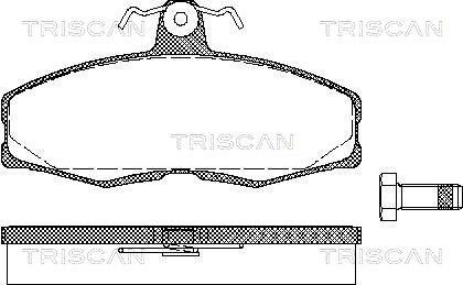 Triscan 8110 10232 - Тормозные колодки, дисковые, комплект unicars.by