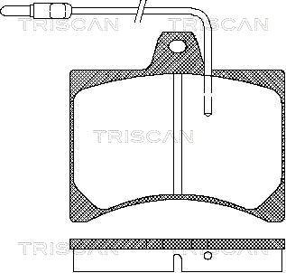 Triscan 8110 10790 - Тормозные колодки, дисковые, комплект unicars.by