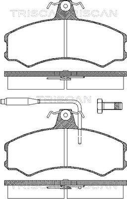 PEUGEOT 1617282480 - Тормозные колодки, дисковые, комплект unicars.by