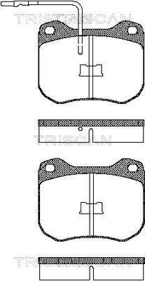 Triscan 8110 10715 - Тормозные колодки, дисковые, комплект unicars.by