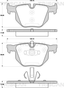 Triscan 8110 11030 - Тормозные колодки, дисковые, комплект unicars.by