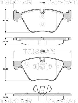 Triscan 8110 11029 - Тормозные колодки, дисковые, комплект unicars.by