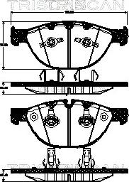 Triscan 8110 11025 - Тормозные колодки, дисковые, комплект unicars.by