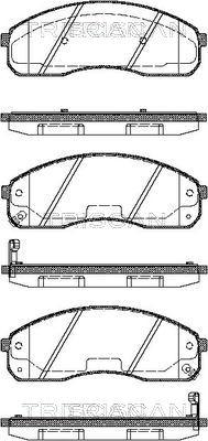 Triscan 8110 18009 - Тормозные колодки, дисковые, комплект unicars.by