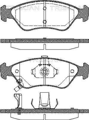 Triscan 8110 18002 - Тормозные колодки, дисковые, комплект unicars.by