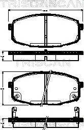 Triscan 8110 18016 - Тормозные колодки, дисковые, комплект unicars.by