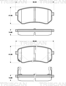 Triscan 8110 18018 - Тормозные колодки, дисковые, комплект unicars.by