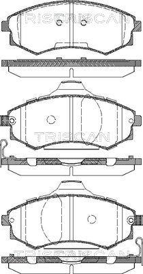 Triscan 8110 18012 - Тормозные колодки, дисковые, комплект unicars.by