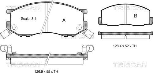 Triscan 8110 13953 - Тормозные колодки, дисковые, комплект unicars.by