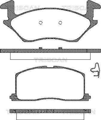 Triscan FDB943 - Тормозные колодки, дисковые, комплект unicars.by