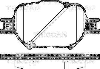 Triscan 8110 13046 - Тормозные колодки, дисковые, комплект unicars.by