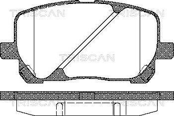 Triscan 8110 13055 - Тормозные колодки, дисковые, комплект unicars.by