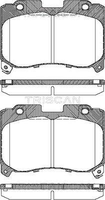 Triscan 8110 13050 - Тормозные колодки, дисковые, комплект unicars.by