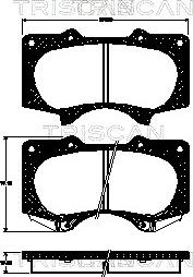 Triscan 8110 13064 - Тормозные колодки, дисковые, комплект unicars.by