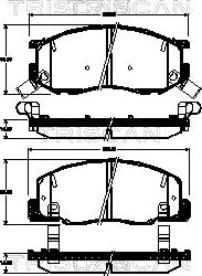 Triscan 8110 13066 - Тормозные колодки, дисковые, комплект unicars.by