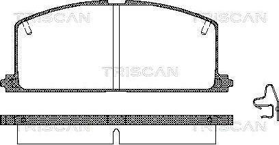 Triscan 8110 13089 - Тормозные колодки, дисковые, комплект unicars.by