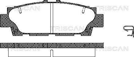 Triscan 8110 13035 - Тормозные колодки, дисковые, комплект unicars.by