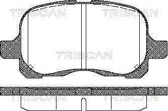 Triscan 8110 13020 - Тормозные колодки, дисковые, комплект unicars.by