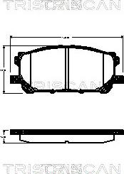 Triscan 8110 13074 - Тормозные колодки, дисковые, комплект unicars.by