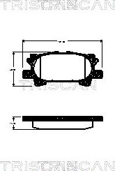 Triscan 8110 13075 - Тормозные колодки, дисковые, комплект unicars.by