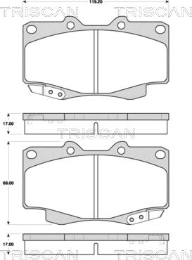 ATE 13.0460-5502.2 - Тормозные колодки, дисковые, комплект unicars.by