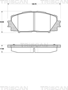 Triscan 8110 13071 - Тормозные колодки, дисковые, комплект unicars.by