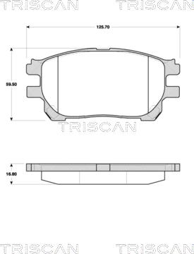 Triscan 8110 13073 - Тормозные колодки, дисковые, комплект unicars.by