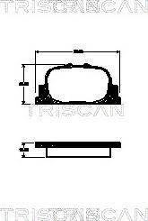 Triscan 8110 13077 - Тормозные колодки, дисковые, комплект unicars.by