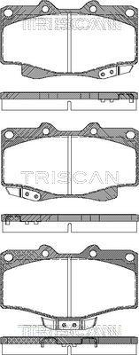 Triscan 8110 13178 - Тормозные колодки, дисковые, комплект unicars.by