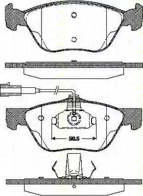 Triscan 8110 12005 - Тормозные колодки, дисковые, комплект unicars.by