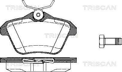 Triscan 8110 12003 - Тормозные колодки, дисковые, комплект unicars.by