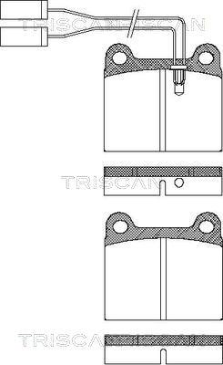 Triscan 8110 12740 - Тормозные колодки, дисковые, комплект unicars.by