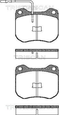 Triscan 8110 17008 - Тормозные колодки, дисковые, комплект unicars.by