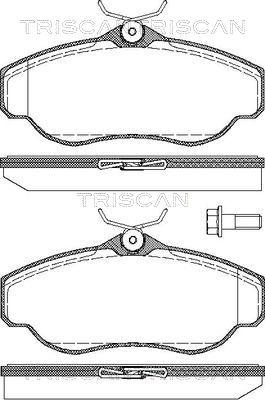 Triscan 1100-0986TB2274 - Тормозные колодки, дисковые, комплект unicars.by