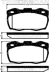 Triscan 8110 17021 - Тормозные колодки, дисковые, комплект unicars.by