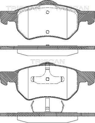 Triscan 8110 80598 - Тормозные колодки, дисковые, комплект unicars.by